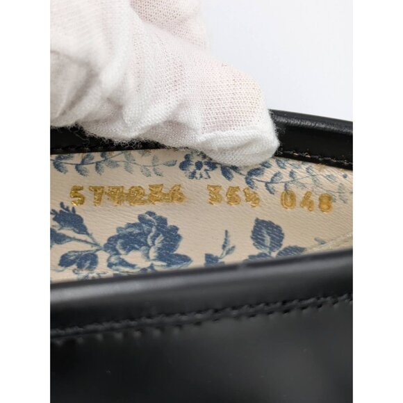 Gucci Women’s Cordovan Lux Harald Moccasin Platform Loafers Black EU35.5 - Picture 9 of 15